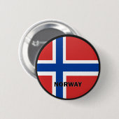 Qualität Norwegens Roundel Flagge Button (Vorne & Hinten)
