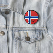 Qualität Norwegens Roundel Flagge Button (Beispiel)