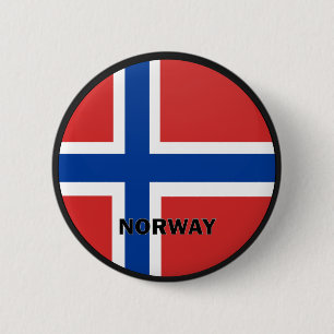Qualität Norwegens Roundel Flagge Button