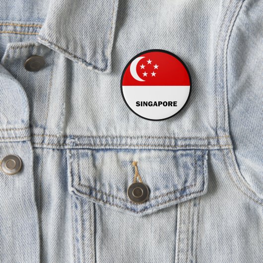 Qualität Singapurs Roundel Flagge Button (Beispiel)