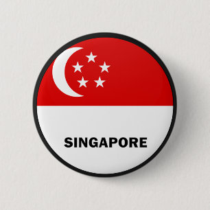 Qualität Singapurs Roundel Flagge Button