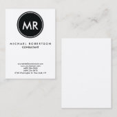 Qualität Trendy Briefmarke Monogram einzigartig Visitenkarte (Vorne/Hinten)