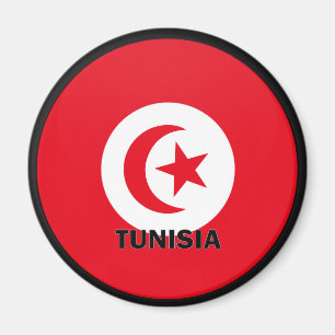 Qualität Tunesiens Roundel Flagge Magnet