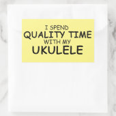 Qualität Ukulele Rechteckige Aufkleber (Tasche)