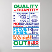 Qualität vs. Quantität Workflow Poster (Vorne)