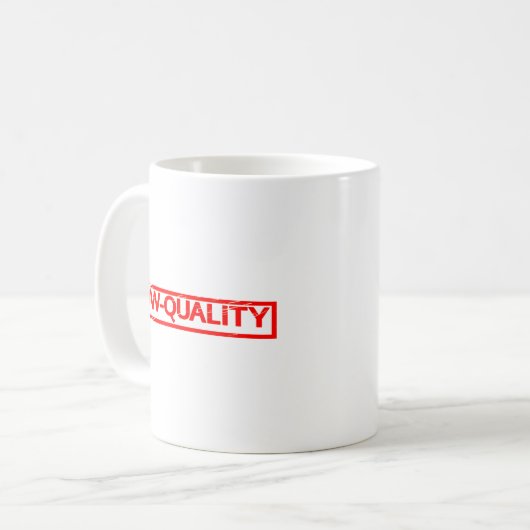 Qualitativ minderwertige Briefmarke Kaffeetasse (Vorderseite Links)
