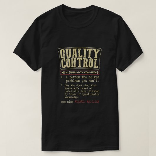 Qualitative Kontrolle Funny Definition T-Shirt (Design vorne)