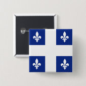 Qualitäts-Flagge Kanadas Quebec Button (Vorne & Hinten)