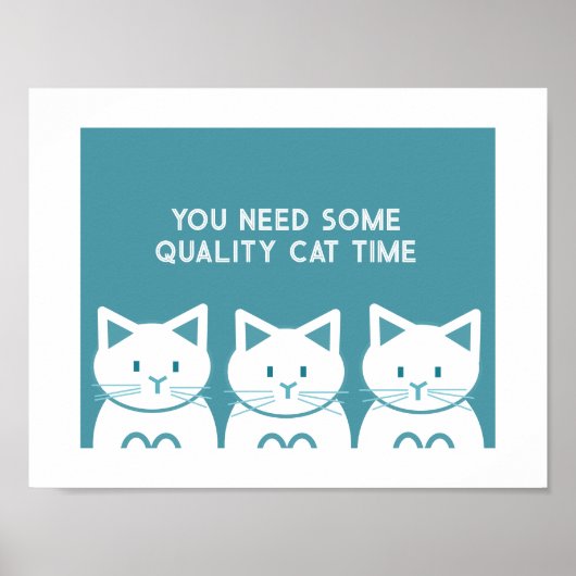 Qualitäts-Katzenzeit Poster (Vorne)