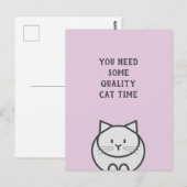 Qualitäts-Katzenzeit Postkarte (Vorne/Hinten)