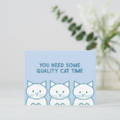 Qualitäts-Katzenzeit Postkarte (Stehend Vorderseite)