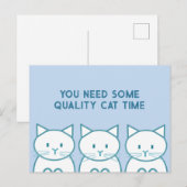 Qualitäts-Katzenzeit Postkarte (Vorne/Hinten)