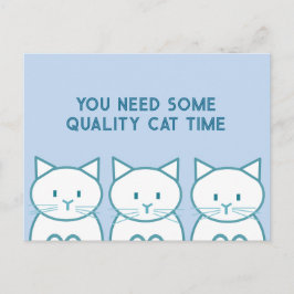 Qualitäts-Katzenzeit Postkarte