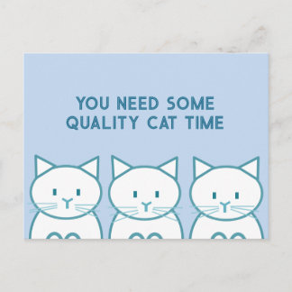 Qualitäts-Katzenzeit Postkarte