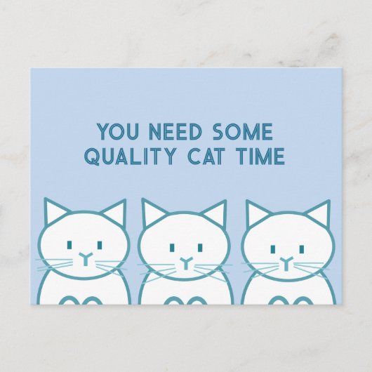 Qualitäts-Katzenzeit Postkarte (Vorderseite)