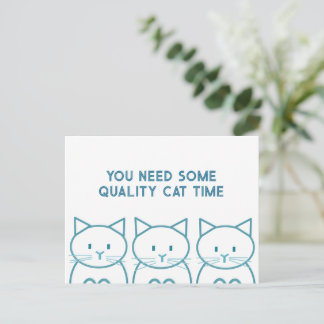 Qualitäts-Katzenzeit Postkarte