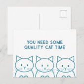 Qualitäts-Katzenzeit Postkarte (Vorne/Hinten)