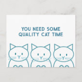 Qualitäts-Katzenzeit Postkarte (Vorderseite)