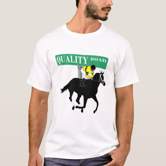 Qualitäts-Straße - Straßenschild T-Shirt (Vorderseite)