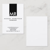 Qualitäts-Trendy Special Monogramm einzigartig Visitenkarte (Vorne/Hinten)