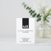 Qualitäts-Trendy Special Monogramm einzigartig Visitenkarte (Stehend Vorderseite)
