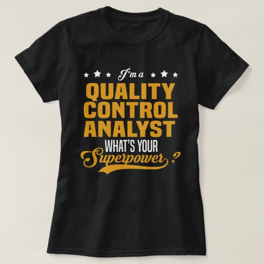 Qualitätsanalytiker für Kontrolle T-Shirt (Design vorne)