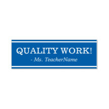 "QUALITÄTSARBEIT!" Teacher Feedback Rubber Briefma