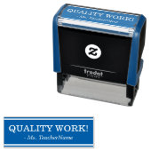 "QUALITÄTSARBEIT!" Teacher Feedback Rubber Briefma Permastempel (Beispiel)
