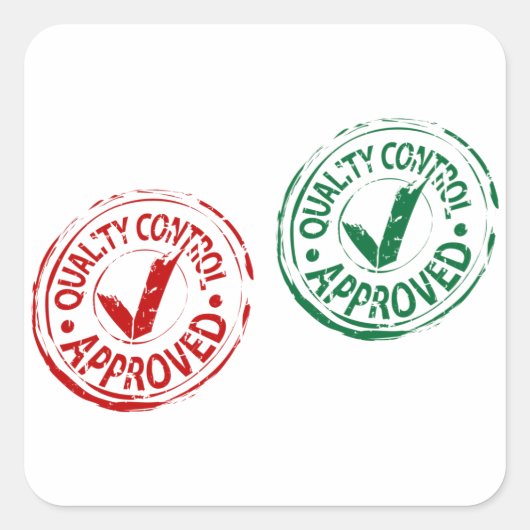 Qualitätsbezogene Kontrolle zugelassene Aufkleber (Vorderseite)