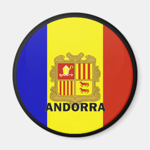 Qualitätsflagge Andorra Roundel Magnet