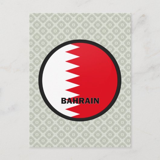 Qualitätsflagge Bahrain Roundel Postkarte (Vorderseite)