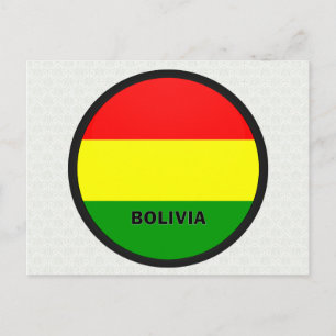 Qualitätsflagge Bolivien Roundel Postkarte