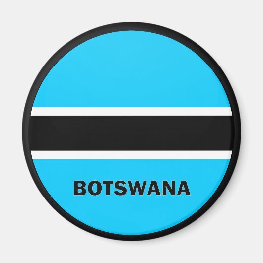 Qualitätsflagge Botswana Roundel Magnet (Vorne)