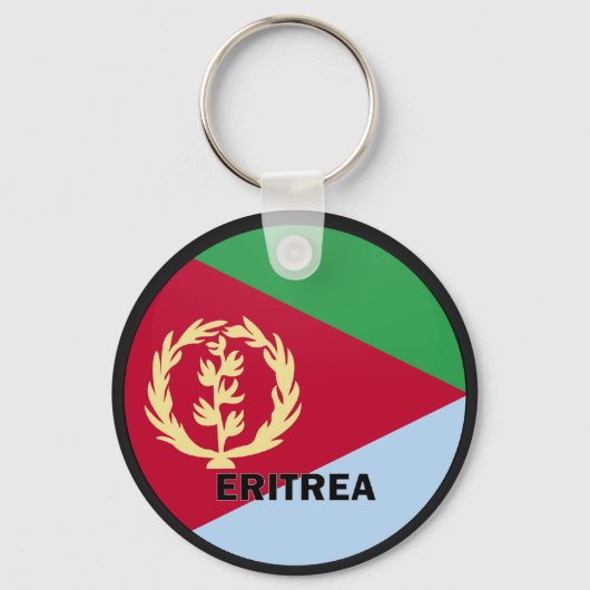 Qualitätsflagge Eritrea Roundel Schlüsselanhänger (Vorderseite)