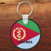 Qualitätsflagge Eritrea Roundel Schlüsselanhänger (Vorderseite)