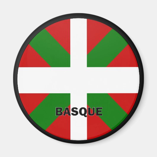Qualitätsflagge für baskisches Roundel Magnet (Vorne)