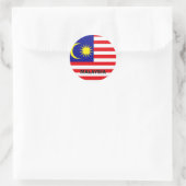 Qualitätsflagge für Malaysia Roundel Runder Aufkleber (Tasche)