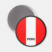 Qualitätsflagge für Peru Roundel Magnet (Vorderseite/Rückseite)