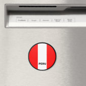 Qualitätsflagge für Peru Roundel Magnet (In Situ (Geschirrspüler))