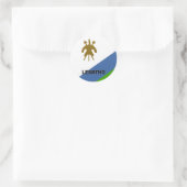 Qualitätsflagge Lesotho Roundel Runder Aufkleber (Tasche)