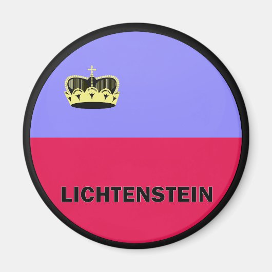 Qualitätsflagge Lichtenstein Roundel Magnet (Vorne)