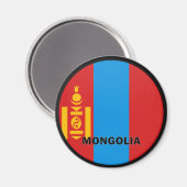Qualitätsflagge Mongolia Roundel Magnet (Vorderseite/Rückseite)