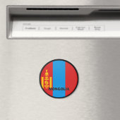 Qualitätsflagge Mongolia Roundel Magnet (In Situ (Geschirrspüler))