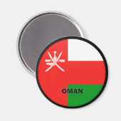 Qualitätsflagge Oman Roundel Magnet (Vorderseite/Rückseite)