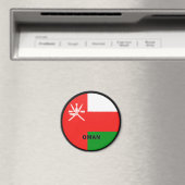 Qualitätsflagge Oman Roundel Magnet (In Situ (Geschirrspüler))
