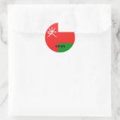 Qualitätsflagge Oman Roundel Runder Aufkleber (Tasche)