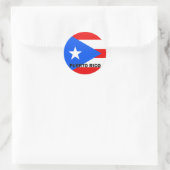 Qualitätsflagge Puerto Rico Roundel Runder Aufkleber (Tasche)
