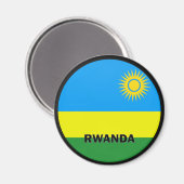 Qualitätsflagge Ruanda Roundel Magnet (Vorderseite/Rückseite)