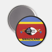 Qualitätsflagge Swaziland Roundel Magnet (Vorderseite/Rückseite)