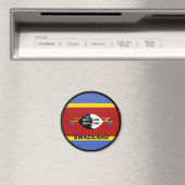 Qualitätsflagge Swaziland Roundel Magnet (In Situ (Geschirrspüler))